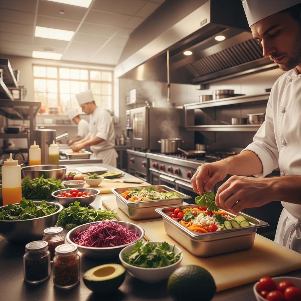 Fresh meal preparation at Jojuvu kitchen
